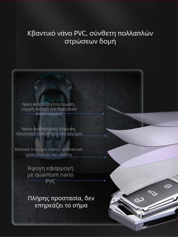 Θήκη κλειδιού Volkswagen – ψευδάργυρη κράμα, Rui Teng; συμβατό με Magotan, Sagitar, Passat, Tiguan L, Bora, CC, Ling Du, Lang Yi