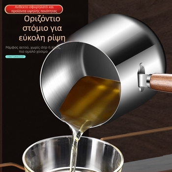 Τηγάνι από καρυδιά και 304 ανοξείδωτο χάλυβα με μόνωση, με καλαθάκι τηγανίσματος και καπάκι από 304 χάλυβα, εξωτερικό φριτέζ με σύνθετο πάτο, για τηγάνισμα και διήθηση, μοντέρνο μινιμαλιστικό στυλ