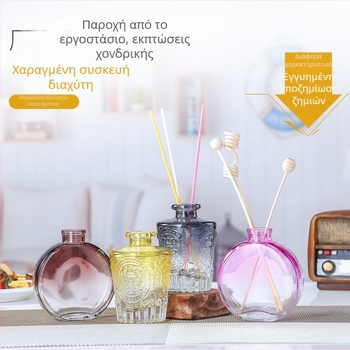 Μπουκάλι Αρωματοθεραπείας με χαρακτικό ρωμαϊκού στυλ για οικιακή διακόσμηση, γυαλί σόδα-λάιμ, προσαρμόσιμο