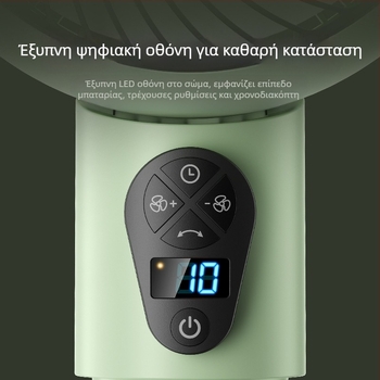 USB ανεμιστήρας δαπέδου με τηλεχειριστήριο, περιστρεφόμενος, κινητήρας brushless, χρονόμετρο 2–8 ωρών, μεγάλος όγκος αέρα