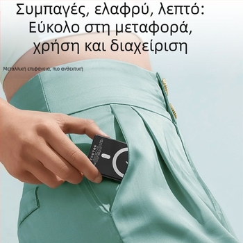 Μαγνητικό Ασύρματο Power Bank, PD3.0 20W, 10000mAh, Αλουμινένιο Κέλυφος, Μοντέλο MH805