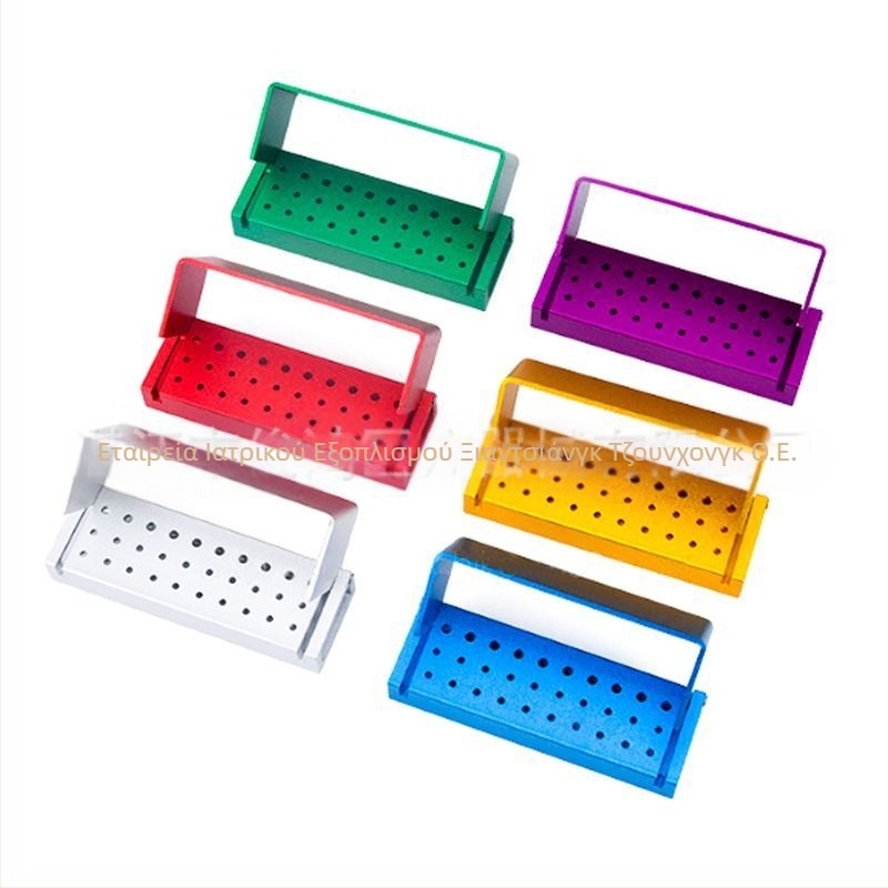 Οδοντιατρικό κουτί αποθήκευσης βελονών, μεταλλικό, 30 οπές, για αποστείρωση, ανθεκτικό σε υψηλές θερμοκρασίες, JUMTOP