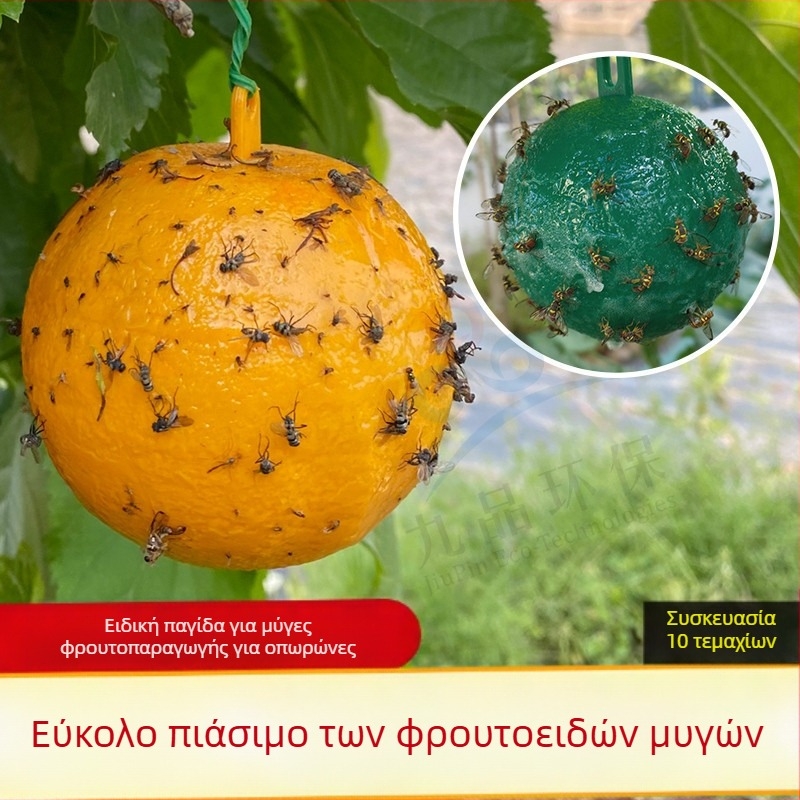 Κολλητική επιφάνεια εντόμων για μύγες φρούτων και κουνούπια – διπλής όψεως, μη τοξική, διάρκεια ζωής 5 έτη, 1000 φύλλα