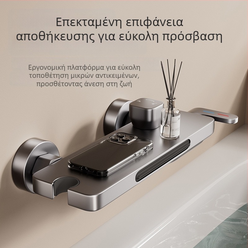 Βρύση μπανιέρας (Εγκατάσταση στον τοίχο; Μικτή βρύση; Κεραμικός πυρήνας βαλβίνας; Μέρος από χαλκό; Μοντέλο HSQ176)