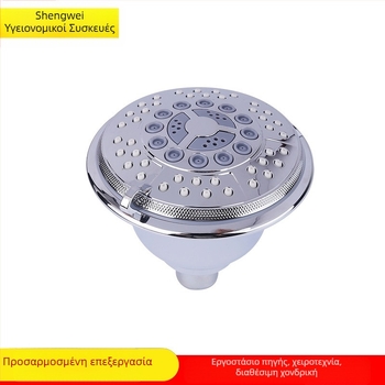 Ντουζ κεφαλή με εξοικονόμηση νερού, κορυφαίο ψεκασμό, ABS, στρογγυλό σχήμα, SW-3037, χρωμυωμένο