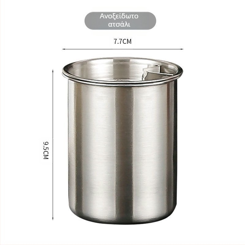 Τασάκι από ανοξείδωτο ατσάλι με καπάκι, σχήμα φούνας – κατάλληλο για οικία και γραφείο, πρόληψη διάσπαρσης στάχτης