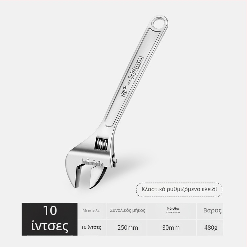 Πένσες σωληνώσεων μπάνιου με ορθογώνιο γωνία και ρυθμιζόμενα, μεγάλο άνοιγμα, χρωμοβάνδιο κράμα χάλυβα