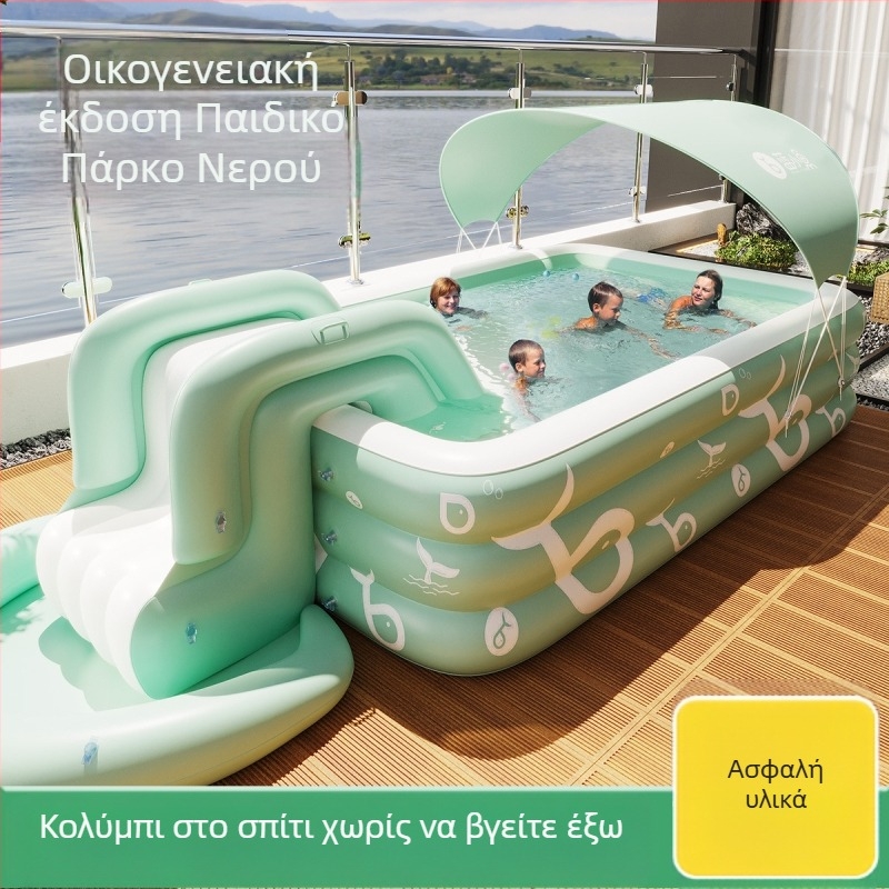 Mandola φουσκωτή πισίνα — μοντέλο Blue Fish, PVC υλικό, κατάλληλη για κολύμβηση και περπάτημα σε ρηχά νερά