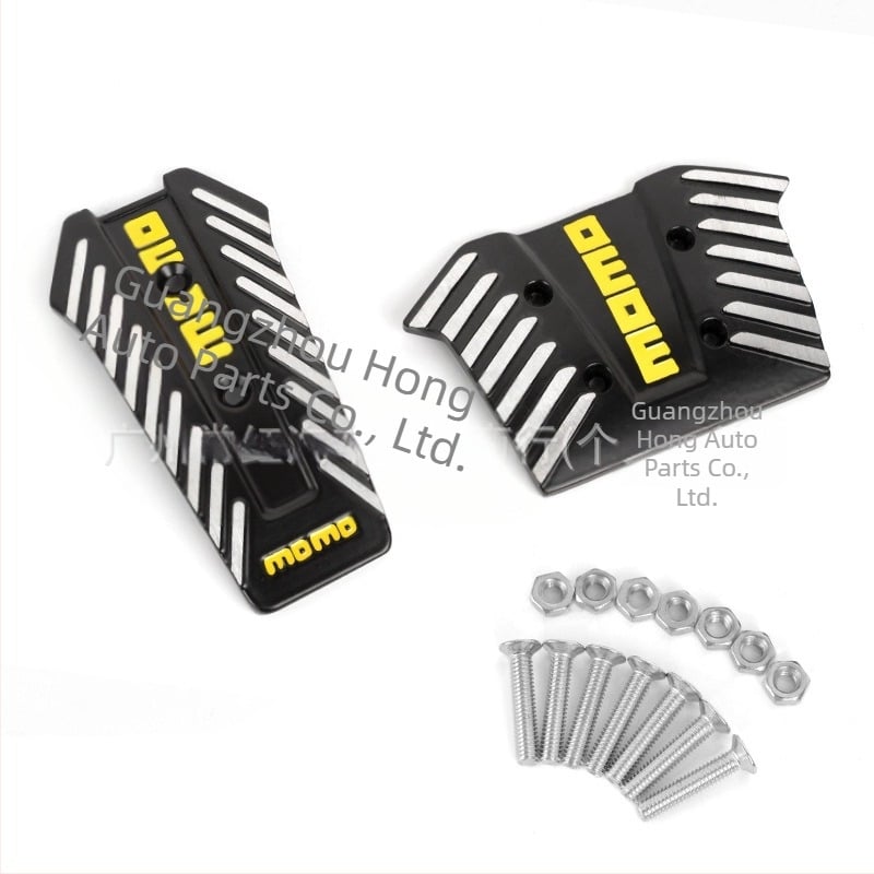 Always red σετ ποδιών αυτοκινήτου από κράμα αλουμινίου για γκάζι και φρένο – καθολική εφαρμογή, προσαρμοστικό