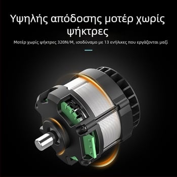 Brushless Impact Wrench, 20V επαναφορτιζόμενος με μπαταρία λιθίου, έως 350 Nm, 1,85 kg, 3500 χτυπήματα