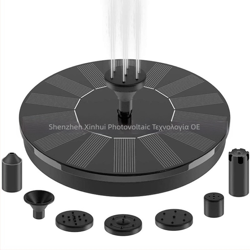 Ηλιακό φοντάν για λίμνες και κήπους – πλωτό εξωτερικό υδάτινο διακοσμητικό με μοτίβο ψεκασμού, εξοικονόμηση ενέργειας