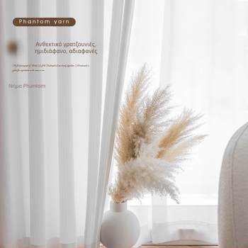 Κουρτίνα από γάζα Phantom, διαπερατή από φως με ενισχυμένο πολυεστέρα, ημικαλυψη 40-70%, για σαλόνι, υπνοδωμάτιο, μπαλκόνι, παράθυρο με γωνία — μοντέρνο μινιμαλιστικό στυλ, εγκατάσταση διαθέσιμη, διαδικασία 21982091793