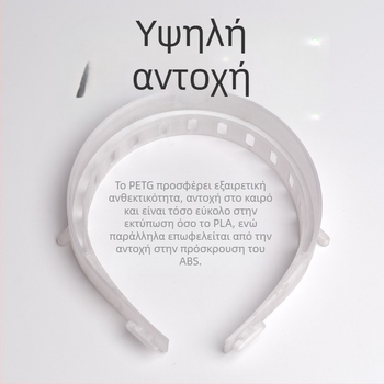 PETG νήμα για εκτυπωτή 3D – υψηλή διαφάνεια, υψηλή ανθεκτικότητα, 1 kg, Υλικό FDM