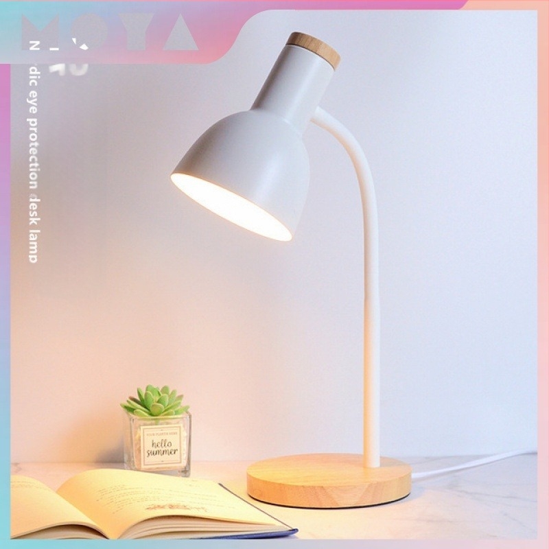 Nordic LED γραφείο φωτιστικό με προστασία ματιών - CRI ≥90, ρεύμα 220V από πρίζα, μεταλλικό αβαζούρ, διακόπτης κουμπί