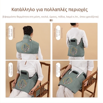 Ηλεκτρικά θερμαινόμενο μόξα για ώμους και λαιμό, ύφασμα μίμησης λίνου, κανονικό μοντέλο, Renren ai