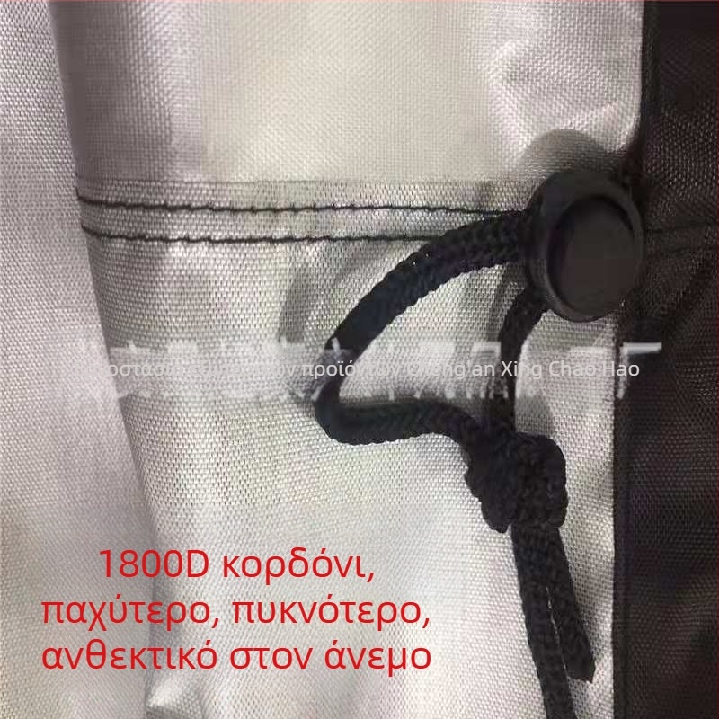Κάλυμμα εξωτερικής μπανιέρας, 210D ασημί επικάλυψη, αδιάβροχο Oxford ύφασμα, τετράγωνο σχήμα, αποσυναρμολογούμενο, με αδιάβροχη θήκη αποθήκευσης με φερμουάρ