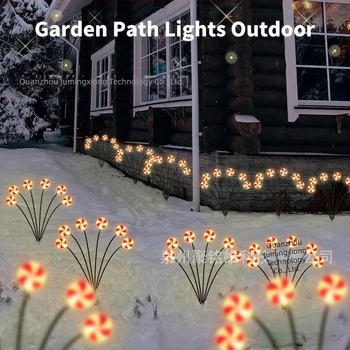 Ηλιακό LED φως σε σχήμα γλειφιτζούρας για εξωτερικό κήπο, μοντέλο D285, μάρκα JMX, χειροκίνητος διακόπτης, τάση 1.2V, διάρκεια φωτισμού 6–12 ωρών