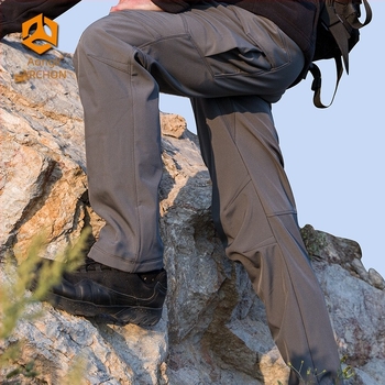 Unisex Softshell Παντελόνια Εξωτερικού Χώρου με επένδυση fleece, Αντιανεμικά και Αδιάβροχα για Χειμερινές Διαδρομές