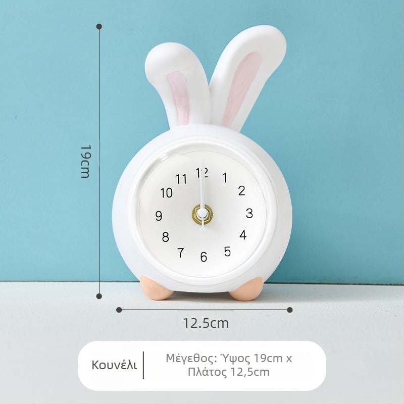 Ρολόι γραφείου για παιδιά με κουμπαρά και φωτισμό νύχτας, μπαταριοκίνητος μηχανισμός, μονή όψη, πλαστικό περίβλημα, στυλ καρτούν