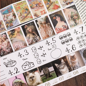 Ημερολόγιο 2025 με μία σελίδα ανά ημέρα και αποσπώμενες ημερομηνίες - ρετρό τυπογραφία Ευρώπης/Αμερικής - βάρος 104 g - Icy Sea