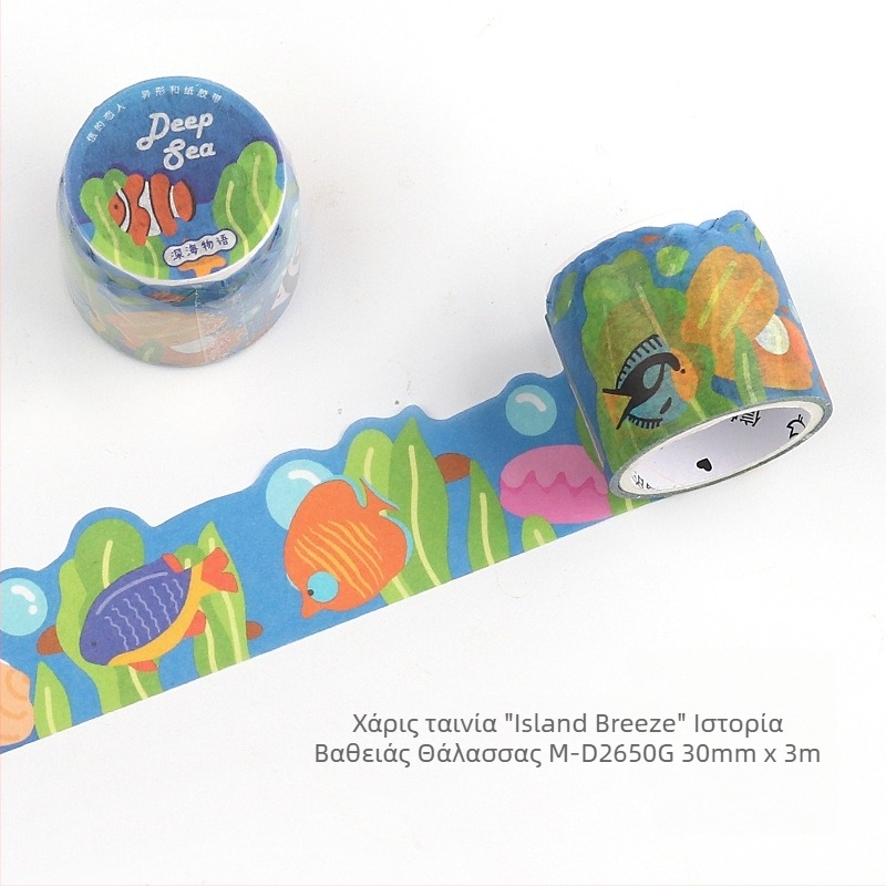 Letter of Lovers washi tape - Sea Breeze Island Drift Series, μήκος 3m, πλάτος 30mm, πάχος 0,04mm