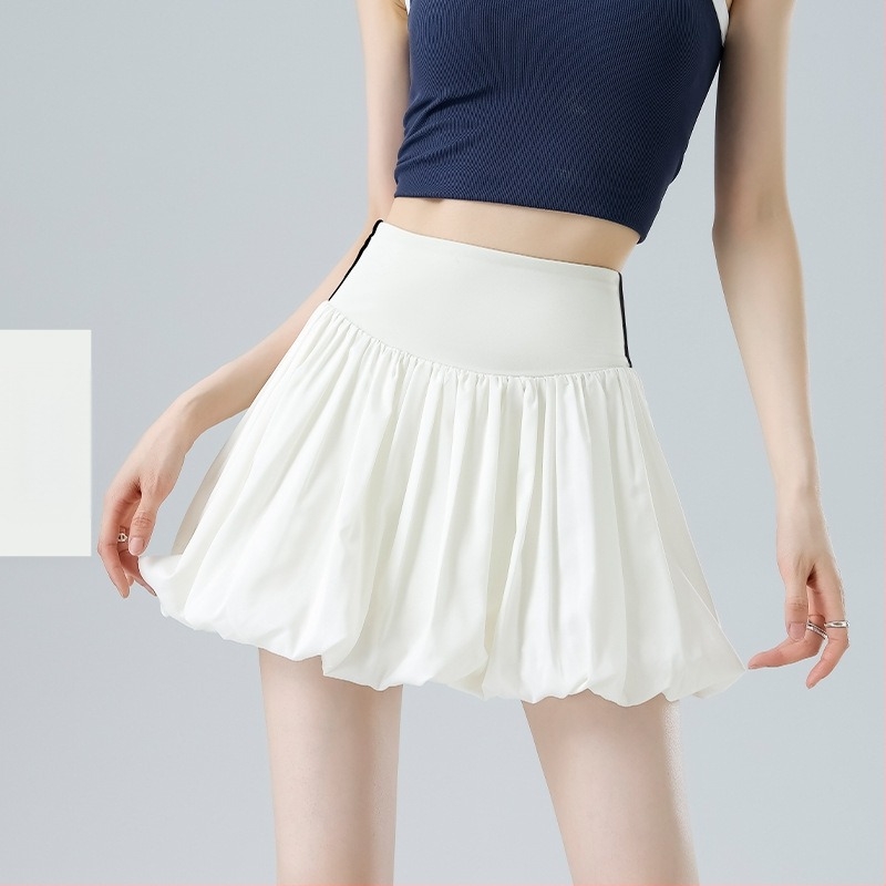 Φούστα με ψηλή μέση σε στυλ ανθοφόρων μπουτόν για γκολφ και τένις – ελαστικό ύφασμα, καλοκαιρινή χρήση, 2025