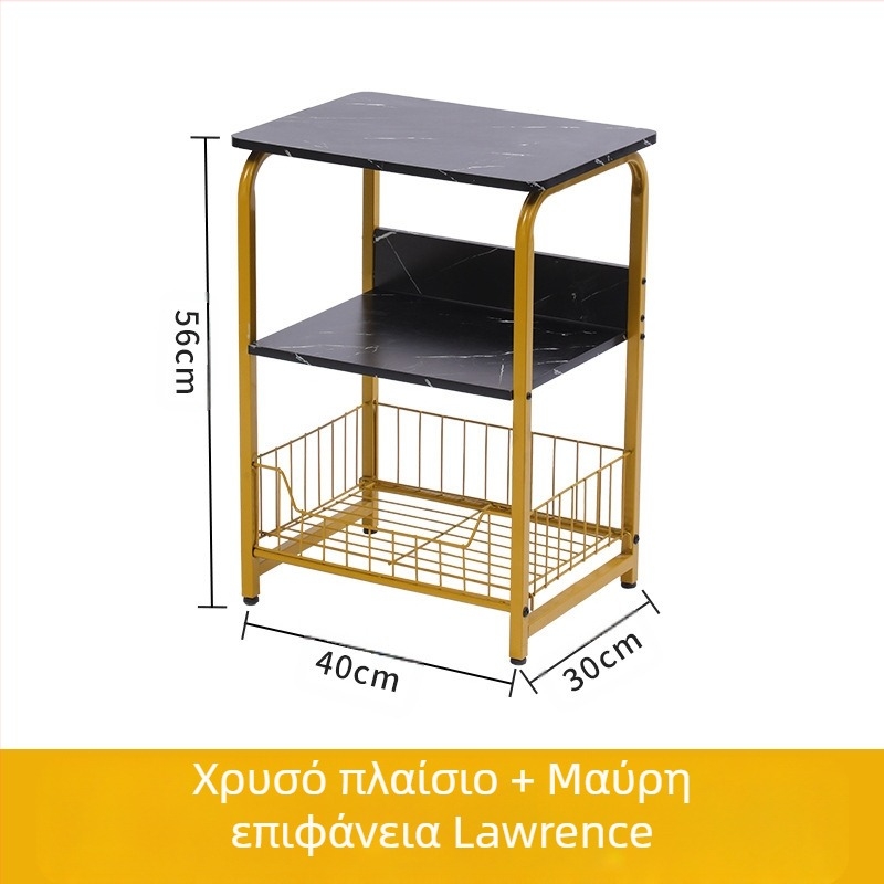 Li Yao 55 πλευρικό τραπεζάκι με μεταλλικό σκελετό, MDF Melamine επικάλυψη, φινίρισμα με βαφή ψησίματος, τετράγωνο σχήμα, με χώρο αποθήκευσης