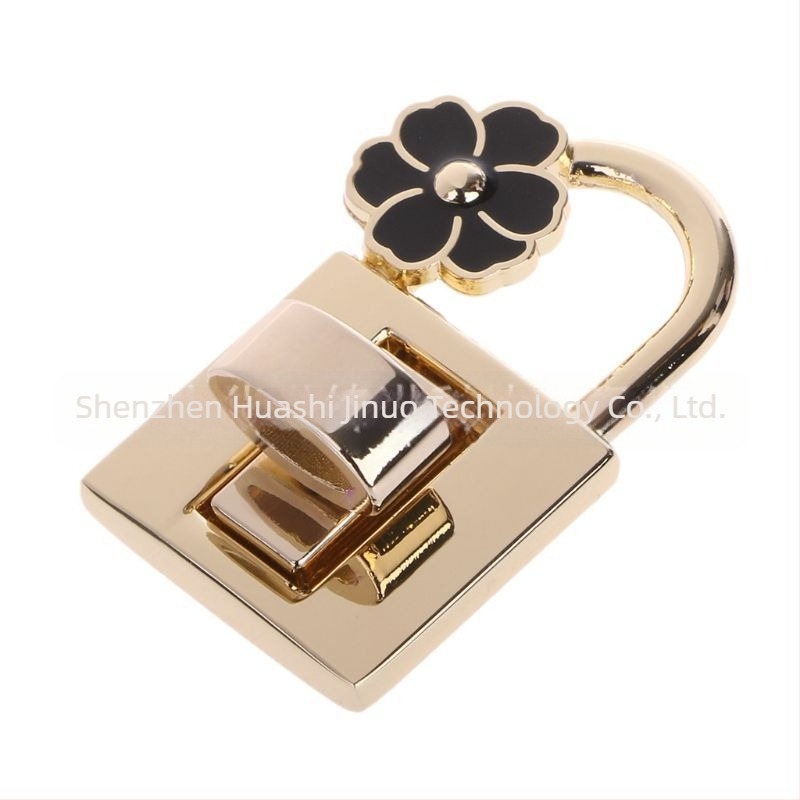 Κλειδαριά τσαντών με σχέδιο πετάλου – κράμα, μοντέλο HSK-M-4753, για κουτιά κοσμημάτων και τσάντες, διαθέσιμη παραμετροποίηση