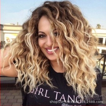 Κοντή κατσαρή περούκα, εξωτικό στυλ, θερμοανθεκτική συνθετική ίνα, μοντέλο RX0619, μεσαίες φράντζες, ρεαλιστική εμφάνιση