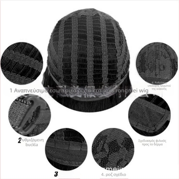 Περούκα κοντή ίσια τρίχα, Μοντέλο wig-3677, Υλικό μαλλιών: σύρμα υψηλής θερμοκρασίας, Λοξή φράντζα, Προσομοιωμένα μαλλιά