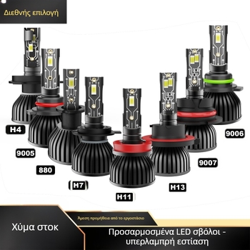 Φανάρι LED auto‑h E9 – Καθολική συμβατότητα, 24W, 9-36V, 8000LM, IP68
