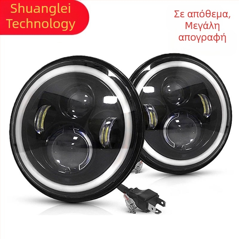 7 ιντσών LED προβολείς για Jeep Wrangler – εκτός δρόμου, με υψηλό και χαμηλό φως, ενσωματωμένο φως ημέρας και σήμα στροφών