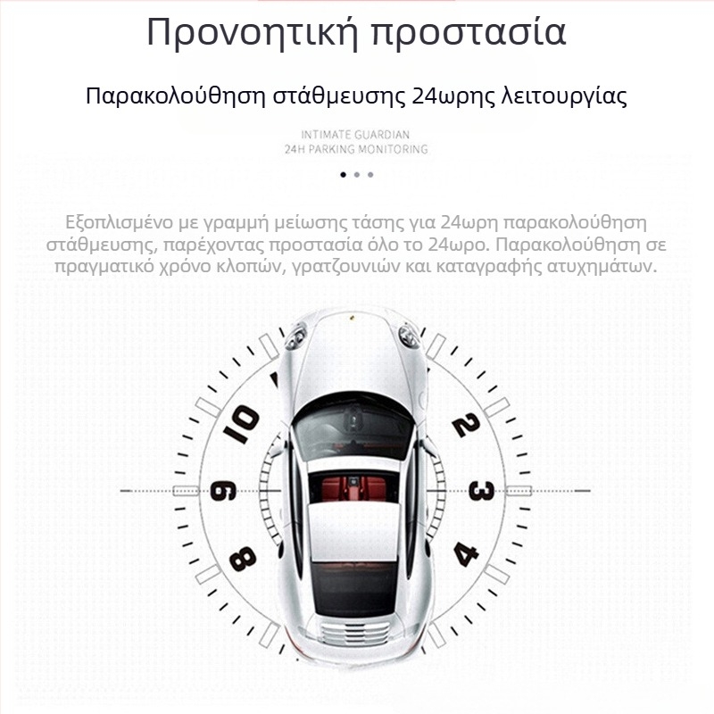 Dash κάμερα C3 με διπλό φακό, γωνία 120°, 720p, Wi‑Fi, κυκλική καταγραφή, εμπρός και πίσω κάμερα, οθόνη 2,0 ιντσών