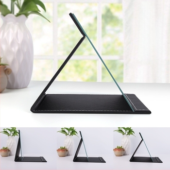 Επιτραπέζιος καθρέπτης μακιγιάζ μονής όψης, αναδιπλούμενος, φορητός με αλουμινένιο καθρέφτη, προσαρμογή λογότυπου και ιδιωτική ετικέτα