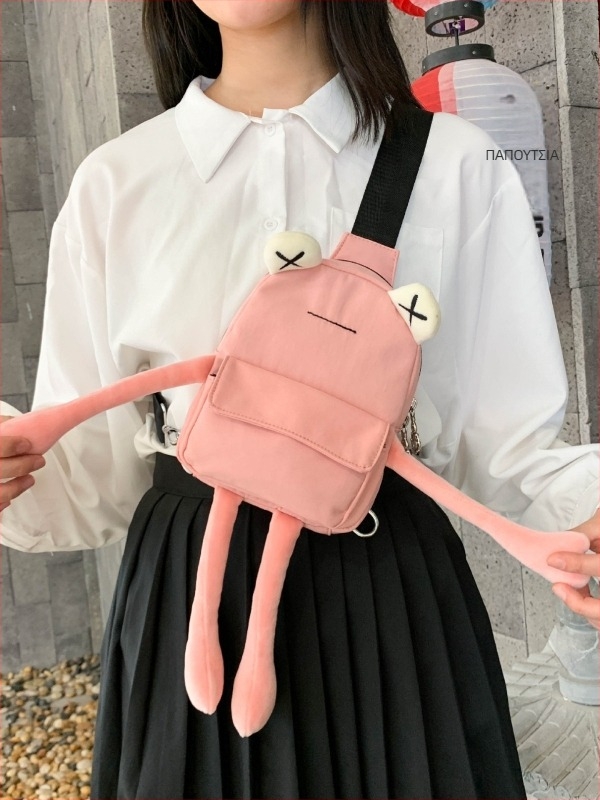 Crossbody backpack με χαριτωμένο σχέδιο βάτραχου από νάιλον, ελαφρύ, unisex, Zhenmei