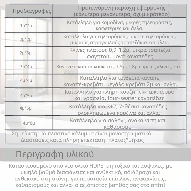 Κάλυμμα προστασίας από σκόνη επίπλων – για καναπέ και κρεβάτι, απλός μοντέρνος σχεδιασμός, υλικό: Άλλο