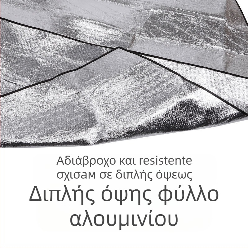 Μεγάλο υπαίθριο στρώμα σκηνής με φιλμ αλουμινίου EVA, παχυνμένο κατά της υγρασίας και αδιάβροχο, για πολλούς χρήστες, μοντέλο HW-D1676, ύφασμα: PE αφρός κεντρικά + δύο πλευρές αλουμινίου φιλμ