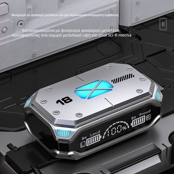 Ασύρματα ενδοωτικά ακουστικά Bluetooth με μείωση θορύβου, IPX7, εμβέλεια 15 μ, αυτονομία >8 ώρες, στερεο ήχος, αθλητικό στυλ