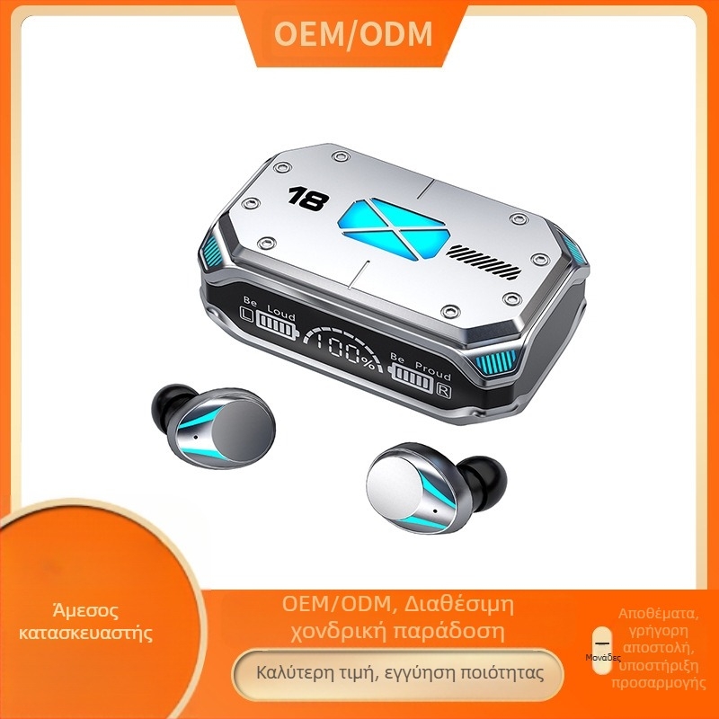 Ασύρματα ενδοωτικά ακουστικά Bluetooth με μείωση θορύβου, IPX7, εμβέλεια 15 μ, αυτονομία >8 ώρες, στερεο ήχος, αθλητικό στυλ