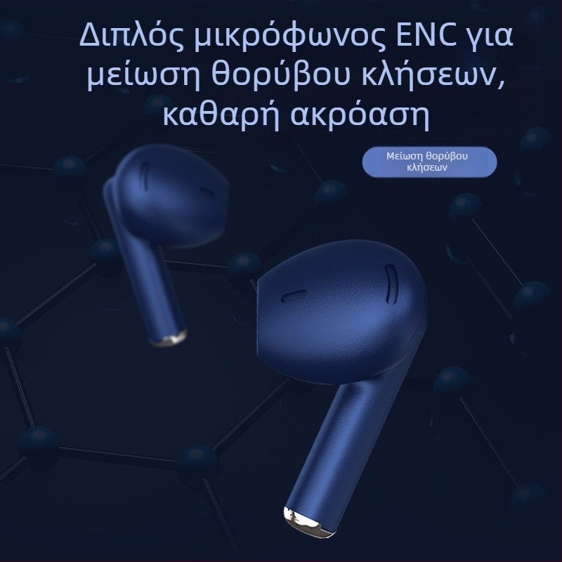Ασύρματο Bluetooth ακουστικό, ενδοωτιαίο σχέδιο, Bluetooth 5.3, εμβέλεια 15 μ, αυτονομία 4–8 ωρών, στερεοφωνικό