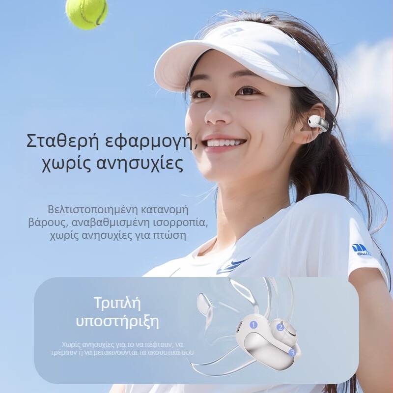 Ακουστικά Μετάφρασης V12 με κλιπ για το αυτί, Bluetooth 5.4, εμβέλεια 15 μ, IPX5 αδιάβροχη, αυτονομία 4–8 ωρών