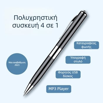 Q91 Στυλό καταγραφής, Καταγραφή με ένα πάτημα, Φορητός WAV καταγραφέας, USB 2.0, 15 ώρες καταγραφής, Διπλοί μικρόφωνα, Εμβέλεια 5–10 μέτρα