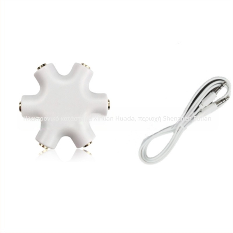 Εξάγωνος διαχωριστής ακουστικών για κοινή ακρόαση ήχου σε ψηφιακές συσκευές — μάρκα: Neutral; μοντέλο: Hexagonal earphone splitter; συμβατό με ψηφιακές συσκευές; βάρος: 0.06