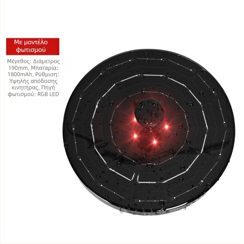 Ηλιακό φωτιστικό πισίνας σε πλωτή μορφή για εξωτερικό τοπίο και fountain (PA212-1; 6-12 ώρες λειτουργίας; πηγή φωτός: ηλιακό πάνελ; <36V)