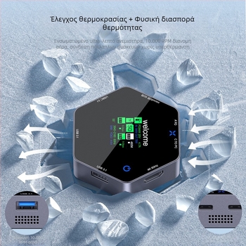Type-C επέκταση hub με 5 Gbps USB-C διεπαφή και εξωτερική τροφοδοσία, μοντέλο YC-931