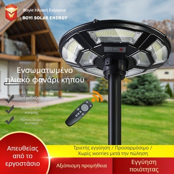 Ηλιακό εξωτερικό LED φως δρόμου για αυλή, IP66 αδιάβροχο, 12–20W, 6V, φωτισμός 6–12 ωρών