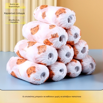 Κάλυμματα παπουτσιών μίας χρήσης από μη υφασμένα υλικά με εκτύπωση, εσωτερική χρήση, ενήλικοι, προστασία από σκόνη, συσκευασία 50/100