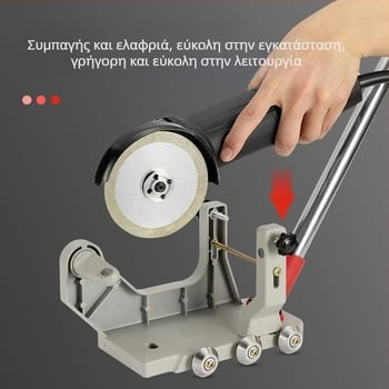 Ηλεκτρικό εργαλείο καθαρισμού αρμών πλακιδίων με αλουμινένιο βραχίονα για μετατροπή γωνιακού τροχού σε φορητό αυτοματοποιημένο εργαλείο καθαρισμού αρμών