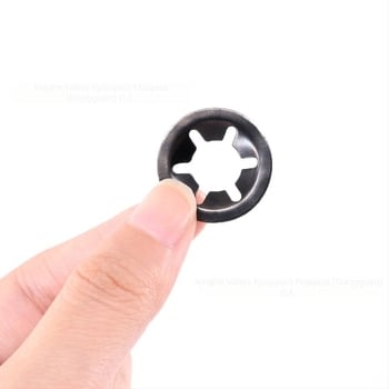 Plum Blossom Washer με εσωτερικά δόντια για κλείδωμα, σφιγκτήρας από μανγκάνιο ατσάλι, μαύρη επίστρωση ψευδάργύρου, GB849-88, Star Valley