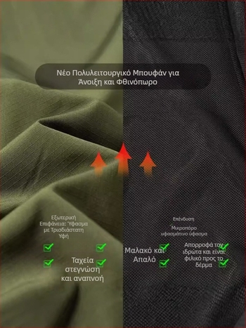 Ανδρικό μπουφάν εργασίας με κουκούλα, αδιάβροχο, φαρδιά γραμμή, ύφασμα πολυεστέρα 100%